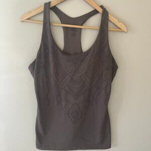 Prana Patterned Sleeveless Tank Top in Tan Size L